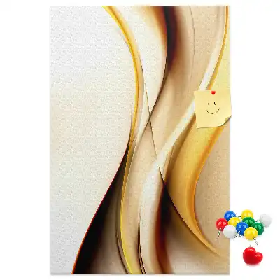 Prikbord met abstracte gouden golf