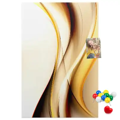 Prikbord Abstractie met een gouden golf