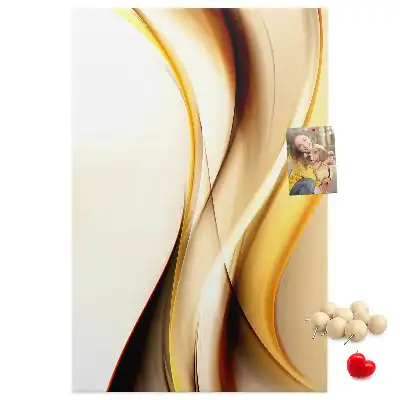 Prikbord Abstractie met een gouden golf