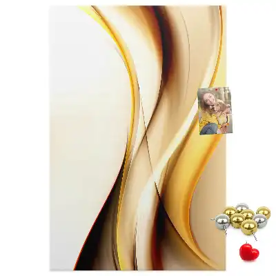 Prikbord Abstractie met een gouden golf