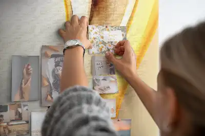 Prikbord Abstractie met een gouden golf