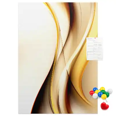 Prikbord Abstractie met een gouden golf