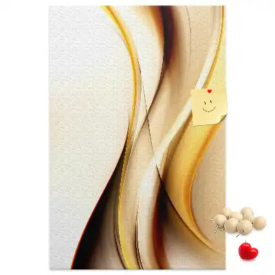 Prikbord Abstractie met een gouden golf