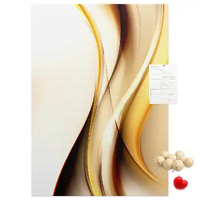 Prikbord Abstractie met een gouden golf