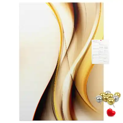 Prikbord Abstractie met een gouden golf
