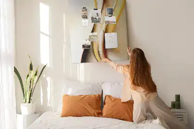 Prikbord Abstractie met een gouden golf