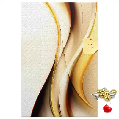 Prikbord Abstractie met een gouden golf