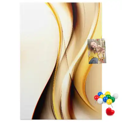 Prikbord Abstractie met een gouden golf