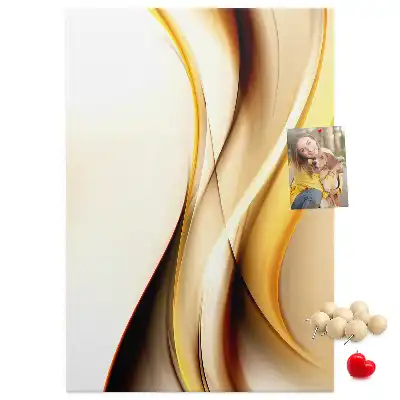 Prikbord Abstractie met een gouden golf