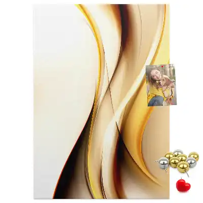 Prikbord Abstractie met een gouden golf