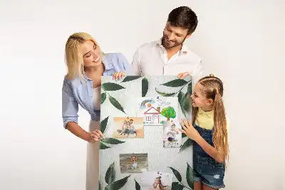 Prikbord van kurk Groene bladversiering
