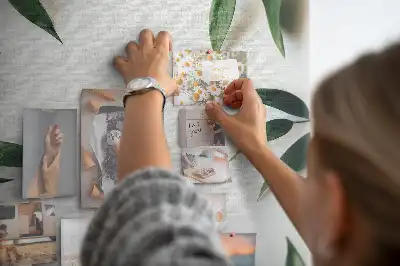 Prikbord van kurk Groene bladversiering