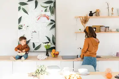Prikbord van kurk Groene bladversiering