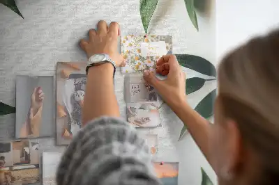 Prikbord van kurk Groene bladversiering