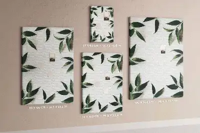 Prikbord van kurk Groene bladversiering