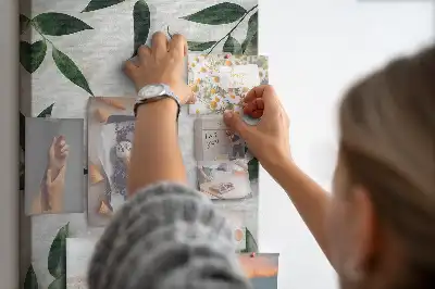 Prikbord van kurk Groene bladversiering