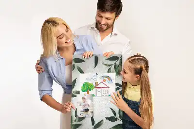 Prikbord van kurk Groene bladversiering