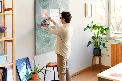 Prikbord van kurk Marmerblok