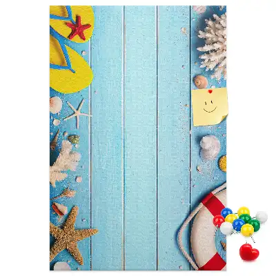 Prikbord van kurk Strandkenmerken
