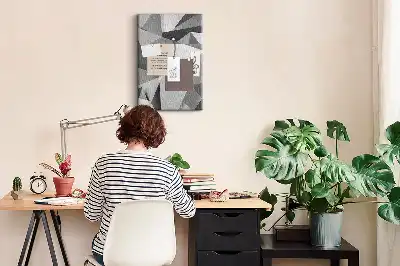 Prikbord van kurk Geometrische compositie
