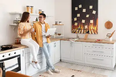 Prikbord van kurk Grillvlammen