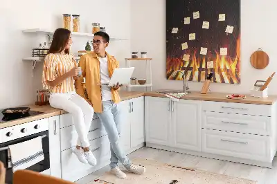 Prikbord van kurk Grillvlammen