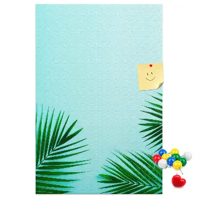 Prikbord met abstracte artistieke bladeren