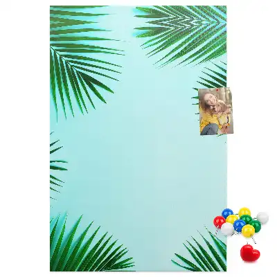 Prikbord van kurk Dicht tropisch bladgewas