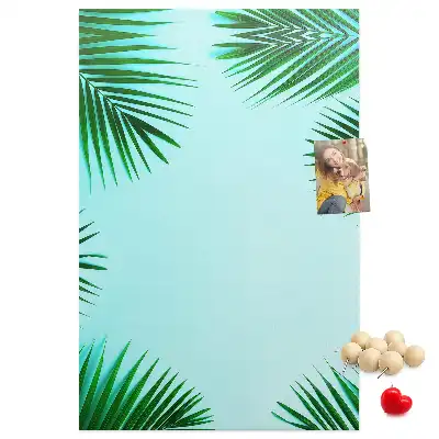 Prikbord van kurk Dicht tropisch bladgewas