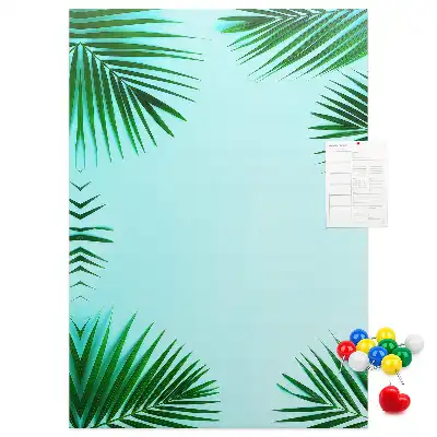 Prikbord van kurk Dicht tropisch bladgewas