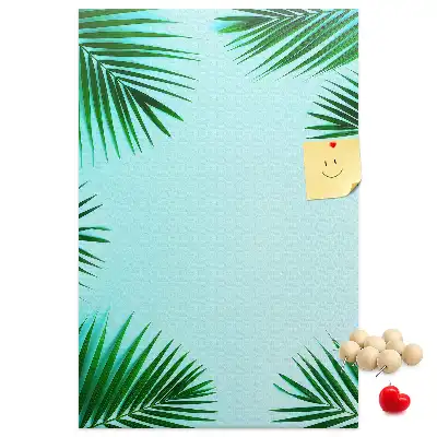 Prikbord van kurk Dicht tropisch bladgewas