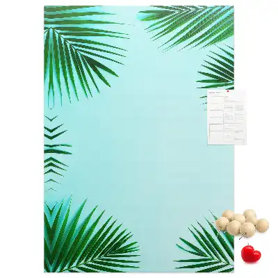 Prikbord van kurk Dicht tropisch bladgewas
