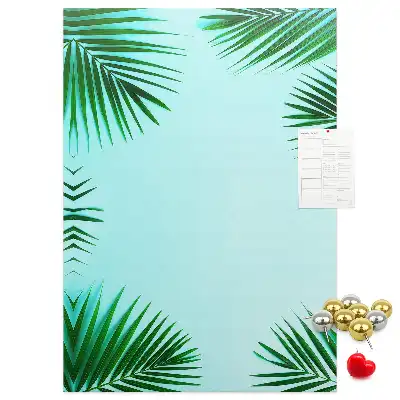 Prikbord van kurk Dicht tropisch bladgewas