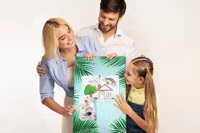 Prikbord van kurk Dicht tropisch bladgewas