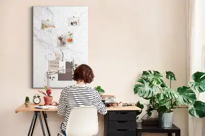 Prikbord van kurk Marmersteen