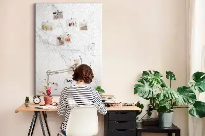 Prikbord van kurk Marmersteen