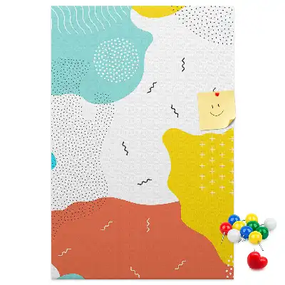 Prikbord met doodle abstractie