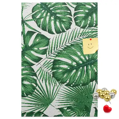 Prikbord van kurk Groene monstera bladeren