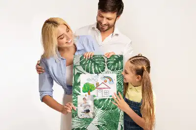 Prikbord van kurk Groene monstera bladeren
