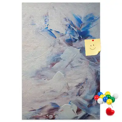 Kurken prikbord met abstracte schildering