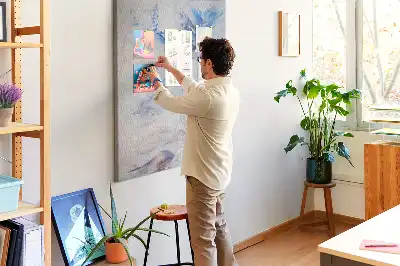 Prikbord van kurk Geschilderde abstractie