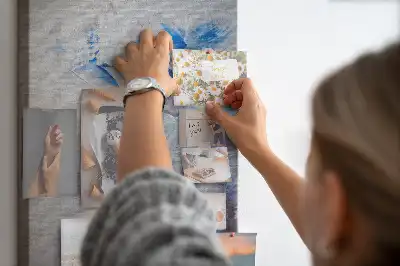 Prikbord van kurk Geschilderde abstractie
