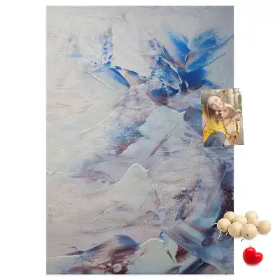 Prikbord van kurk Geschilderde abstractie