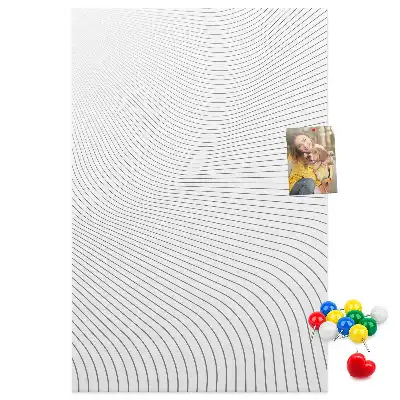 Prikbord van kurk Lijnen in grijs