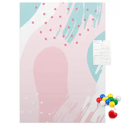 Prikbord van kurk Abstracte compositie