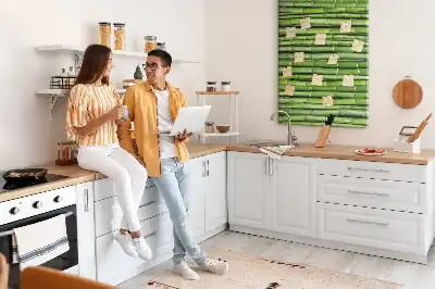 Prikbord van kurk Bamboe wandmat