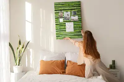 Prikbord van kurk Bamboe wandmat