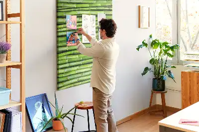 Prikbord van kurk Bamboe wandmat