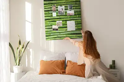 Prikbord van kurk Bamboe wandmat