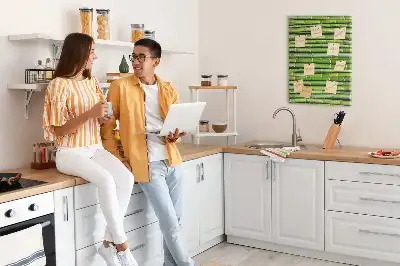 Prikbord van kurk Bamboe wandmat